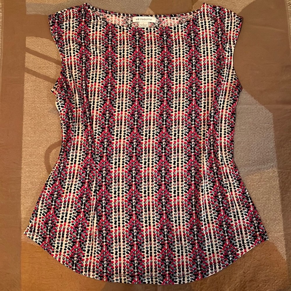 Vintage Liz Claiborne Navy / Berry tank, L